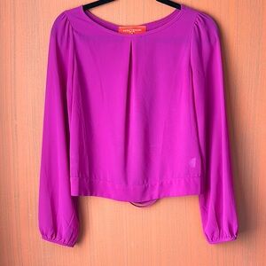 Akira Chicago Red Label elegant purple open back Blouse M